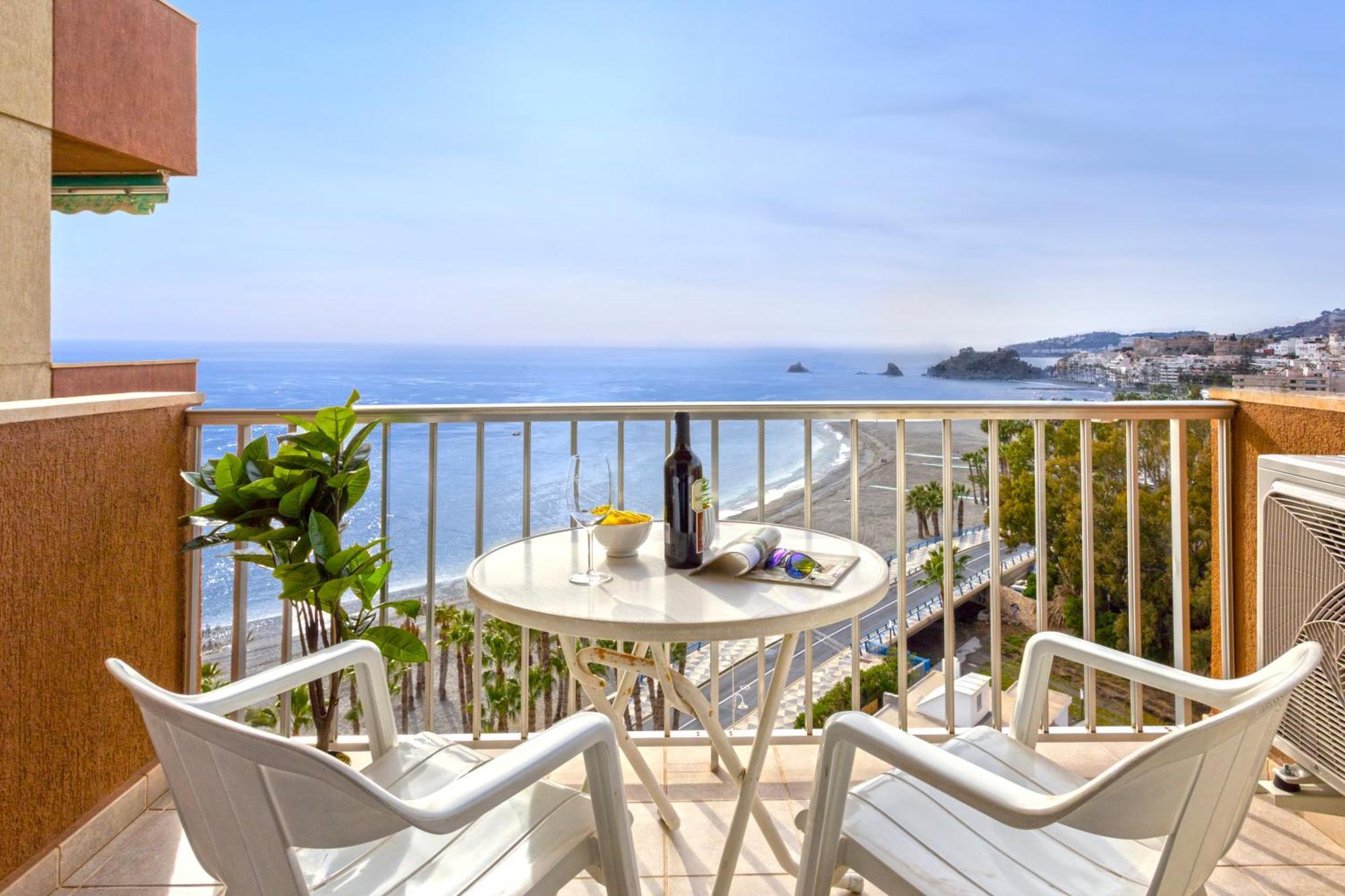 1004 - Beachfront Apartment On El Paseo, 4 Pers - Air Conditionning - Wi-Fi - Smart Tv Almunecar Ngoại thất bức ảnh